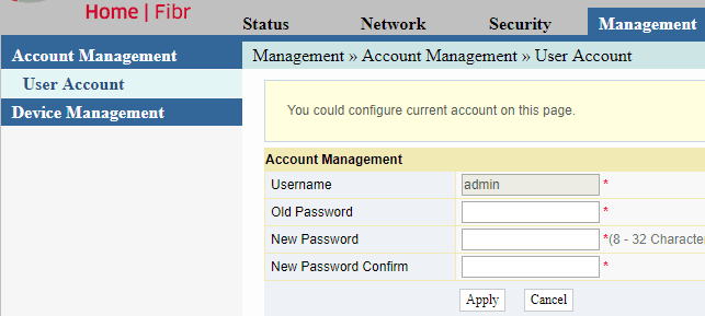 pldt fibr admin password